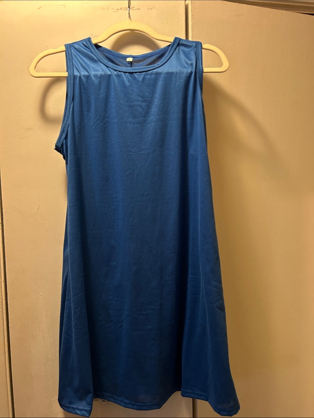 Sleeveless Blue A-Line Women's Dress